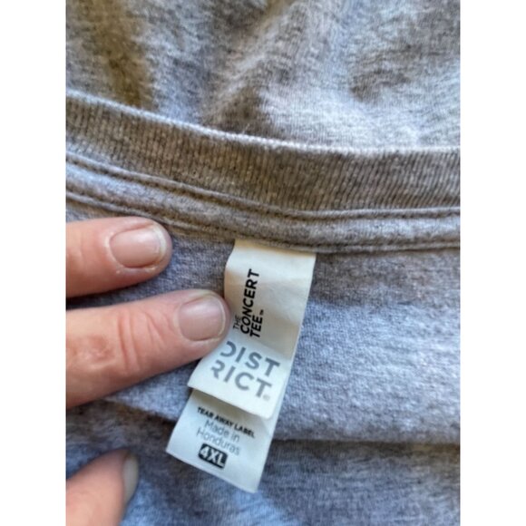 DisTrict Concert Tee - Ladies Long Sleeve V-Neck Lightweight Tee in Light Gray - Picture 5 of 5